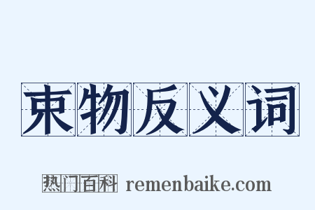 束物反义词是什么意思的图片